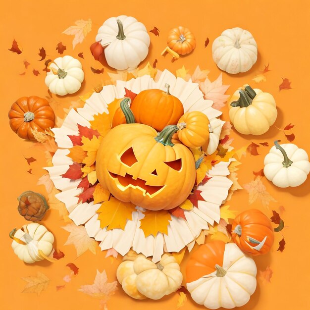 Thanksgiving pumpkin background images collections cute wallpapers ai generated