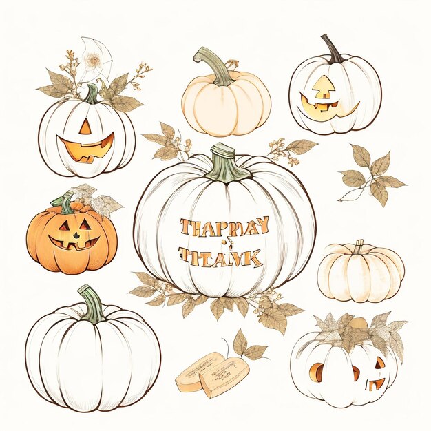 Thanksgiving pumpkin background images collections cute wallpapers ai generated