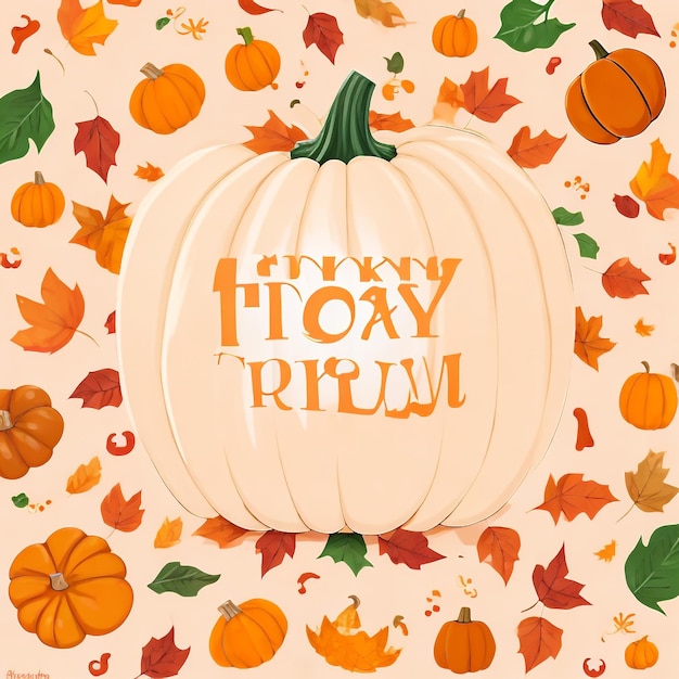 Photo thanksgiving pumpkin background images collections cute wallpapers ai generated