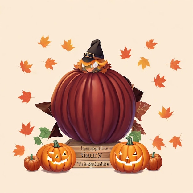 Thanksgiving pumpkin background images collections cute wallpapers ai generated