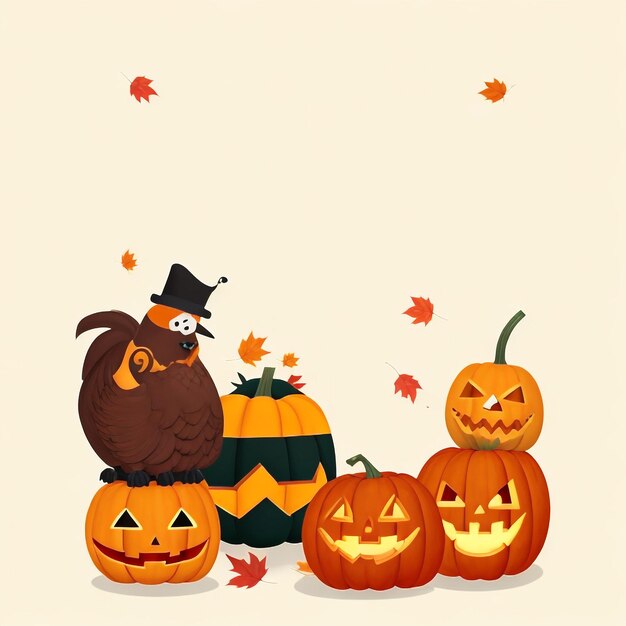 Thanksgiving pumpkin background images collections cute wallpapers ai generated