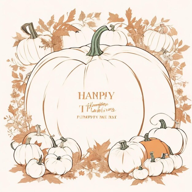 Photo thanksgiving pumpkin background images collections cute wallpapers ai generated