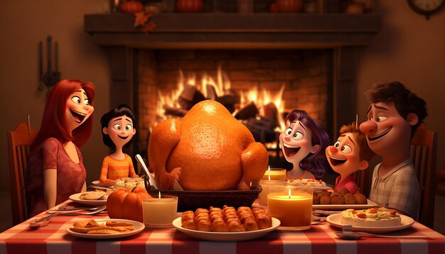 Thanksgiving-stijl van Pixar