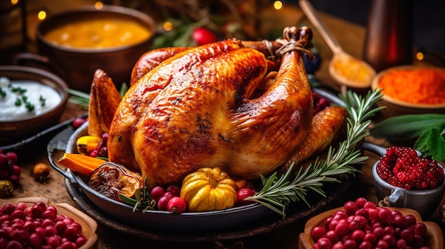 Thanksgiving Thanksgiving-landdiner Thanksgiving Turkije Generatieve AI
