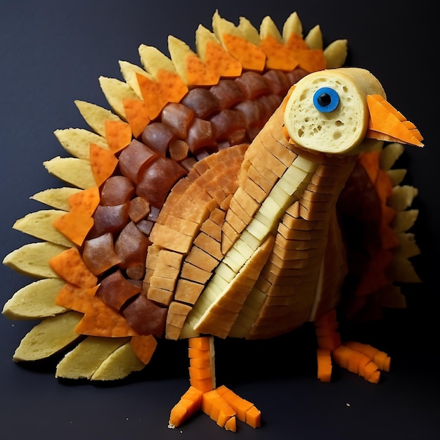День Благодарения в ТурцииТрадиционные иконы на День благодарения с жареным сладким картофелем ветчины из индейки