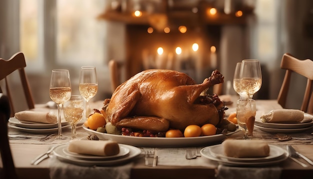 Thanksgiving with a close up shot of hands joining around a table holding mugs of hot cider