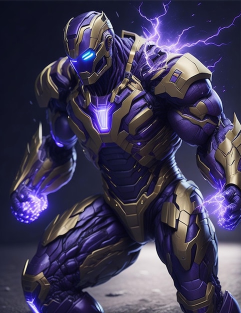 Thano's amazing suit with Dynamic power ability