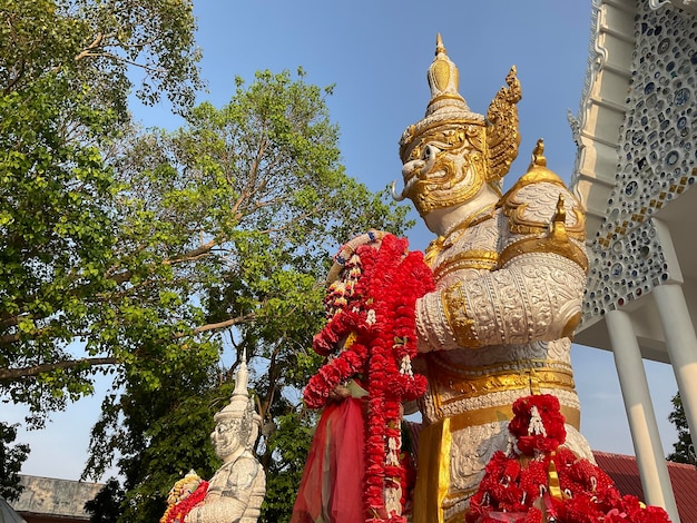 Photo thao wessuwan thai temple at hat pathum temple si chiang mai district nong khai province thailan