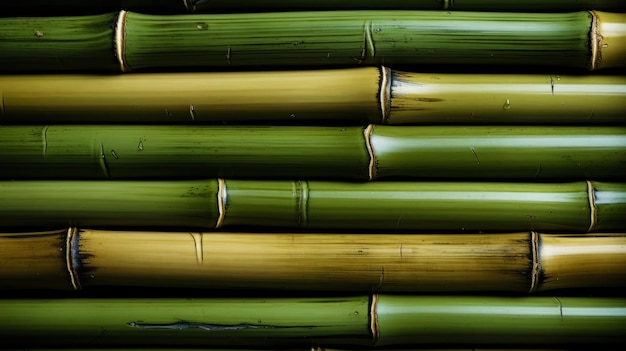 写真 背景は新鮮な竹で作られています 明るい背景は生成的です