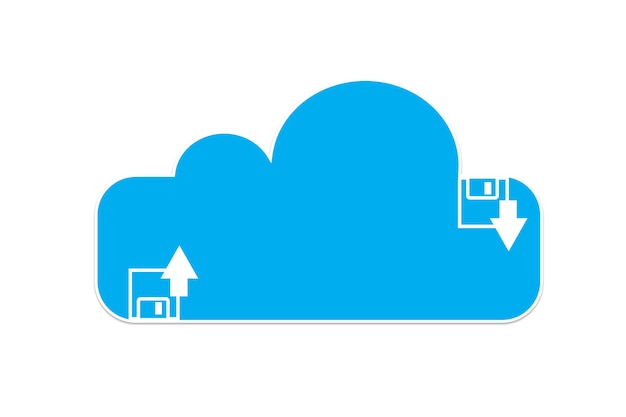 파란색 구름 아이콘은 파일을 저장하는 장소입니다.