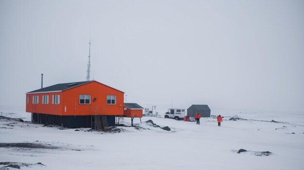 Фото Здание в снегу