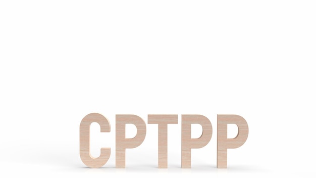 Фото Текст cptpp на белом фоне для 3d-рендеринга бизнес-концепции