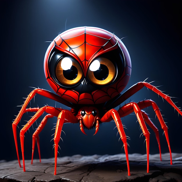 Фото Безумный паук - это потрясающее зрелище с его большими выпуклыми глазами и преувеличенными чертами.