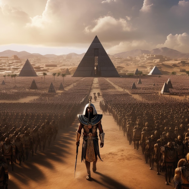 The Enigmatic Conqueror Een epische filmische ontmoeting met een oude Egyptische farao en zijn 20000