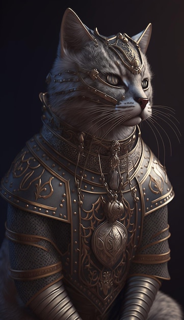 The Feline Knight Generative ai