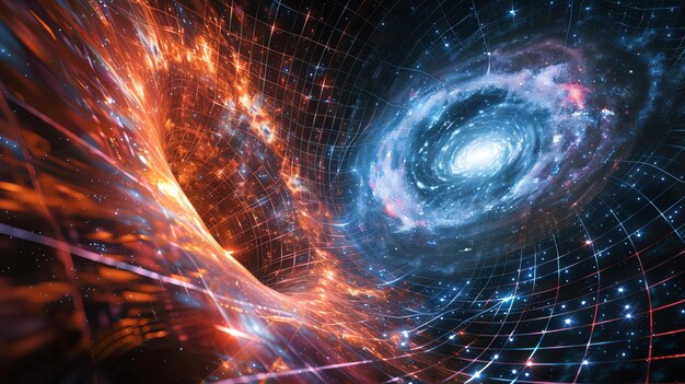 写真 ワームホール (wormhole) は2つの異なる時間空間を結ぶトンネルです