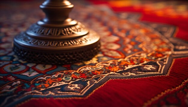 写真 伝統的な祈りの敷き布団の複雑な質感