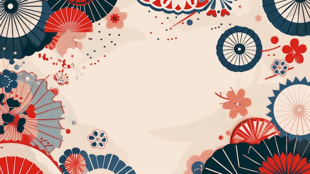 Фото Японский рисунок и икона современные восточные свадебные приглашения с декоративными рамками абстрактный шаблон с китайскими рисунками и кистками
