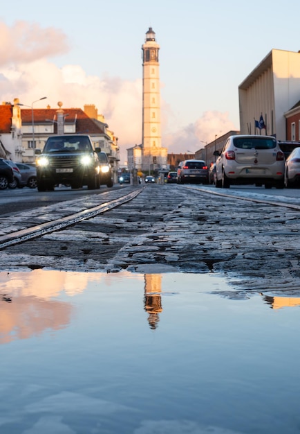 Фото Маяк в гавани кале во франции