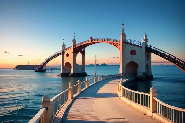 Фото Великолепный мост через океан, архитектура, глубоководный мост, дизайн, обои, фон