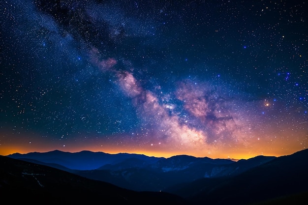 写真 夜空のミルキーウェイ (銀河系)