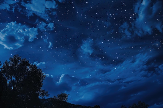 写真 真夜中の青い空の謎