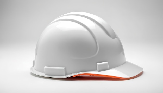 Фото Пластиковый защитный шлем, изолированный на белом фоне