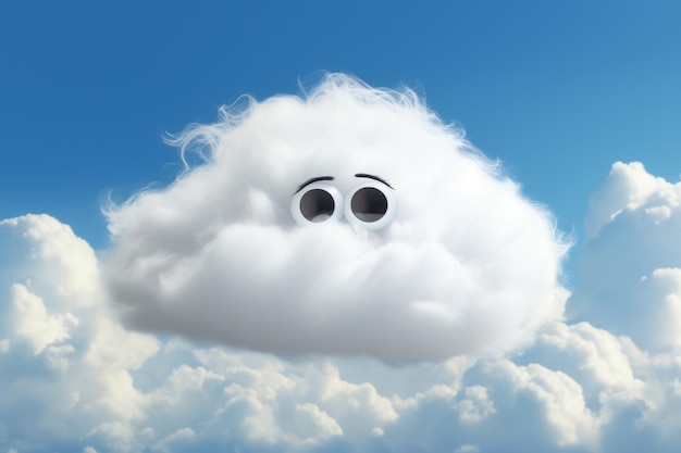 Фото Причудливые приключения облака забавное лицо 2 выпуская смех в небе