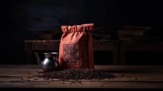 写真 紅茶を市場で売る - 茶の文化的意義を強調するための現代的な美学