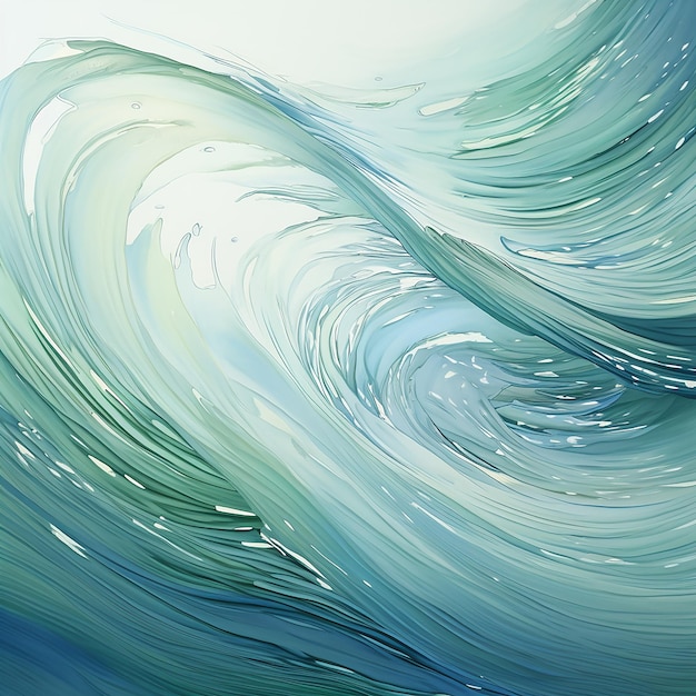 海の抽象的な流れのような水のレギュラーライトブルー