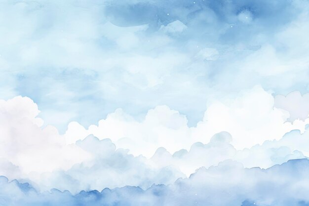Фото Акварель неба изолированный белый фон