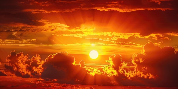 写真 太陽が沈み,空は雲で満ちている.