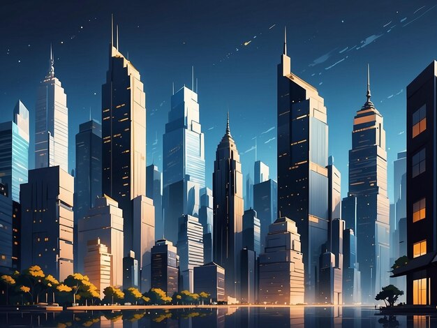 사진 고층 마천루 는 현대 의 번영 의 상징 으로, 금융 사업 중심지 로 자리 잡고 있다