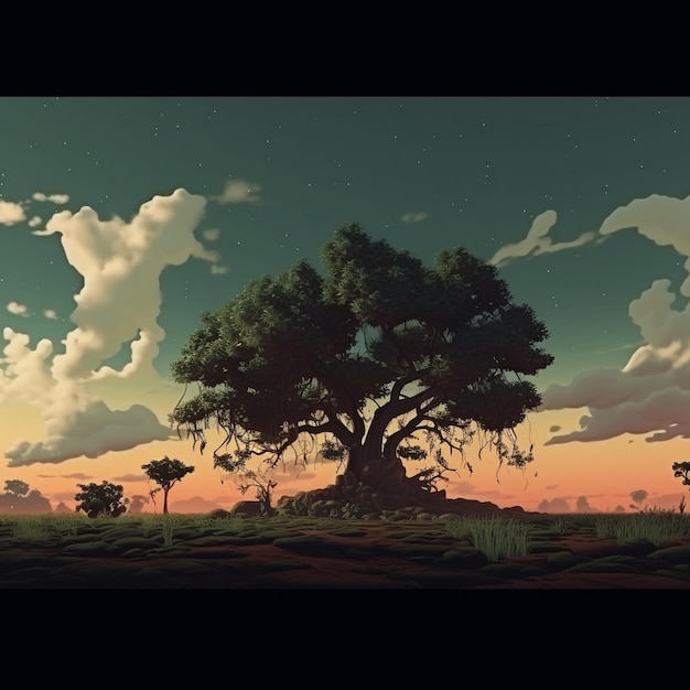 사진 나무 애니메이션