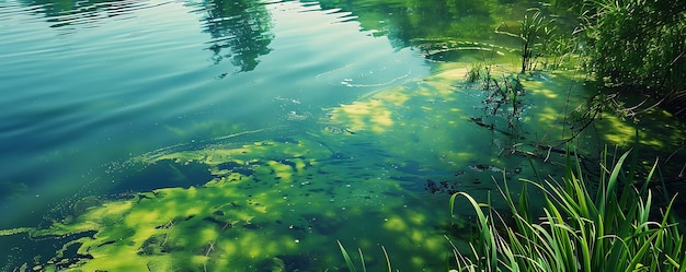 写真 水は緑で 水は澄んで 水は緑です