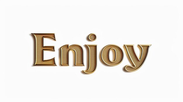 사진 아트 데코 타이포그래피에서 만들어진 'enjoy'라는 단어