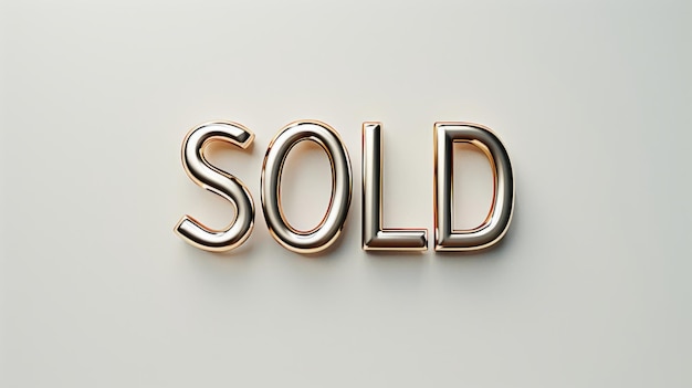 Фото the word sold created in 3d calligraphy