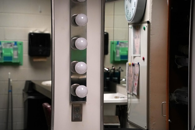 Theater changing room make up mirror