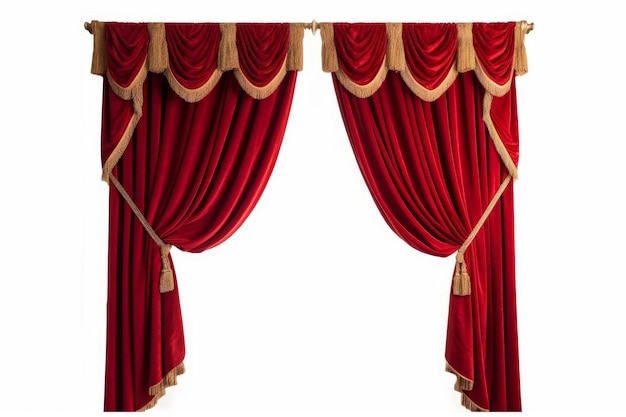 Theater red velvet curtain Generate Ai