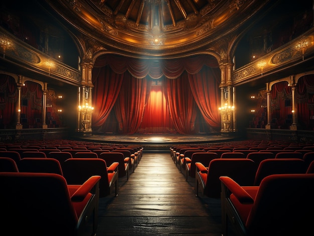 theater scene and curtain photo