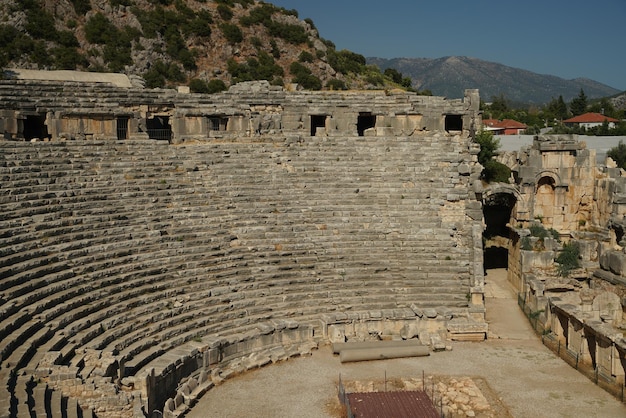 Demre Antalya Turkiye의 Myra 고대 도시 극장
