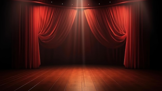 Theatre stage background created Generative Ai