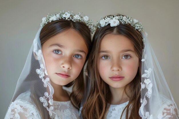 Photo their first communion portraits