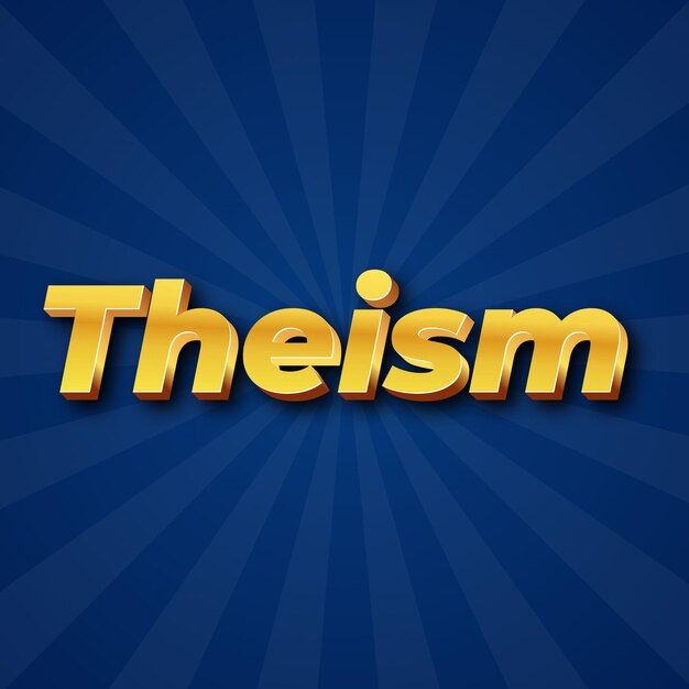 Theism Text effect Gold JPG attractive background card photo