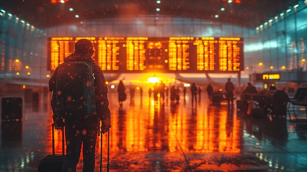 写真 テーマ 旅行 公共交通機関 若い女性が背中を背中に背中に背中で立っています