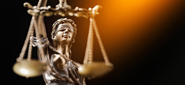 Статуя Фемиды Весы Правосудия Закон Юрист Бизнес Концепция