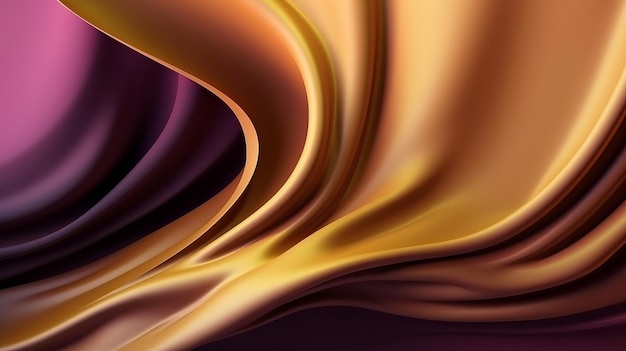 Theoretische basis met Wave Shinning Gold en Purple Point Silk Surface AI gegenereerd