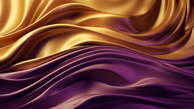 Theoretische vestiging met Wave Shinning Gold en Purple Point Silk Surface AI gegenereerd