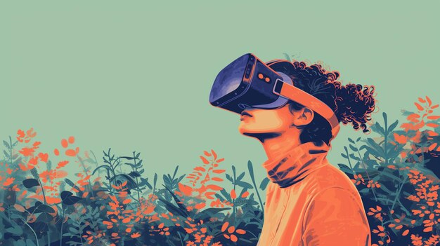 Therapeutische VR Een afbeelding van een persoon die VR-technologie gebruikt