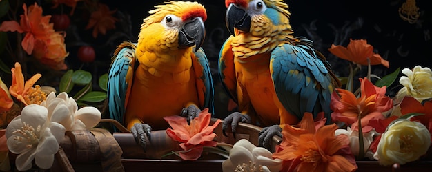 Photo therapy parrot providing comforting chatter wallpaper